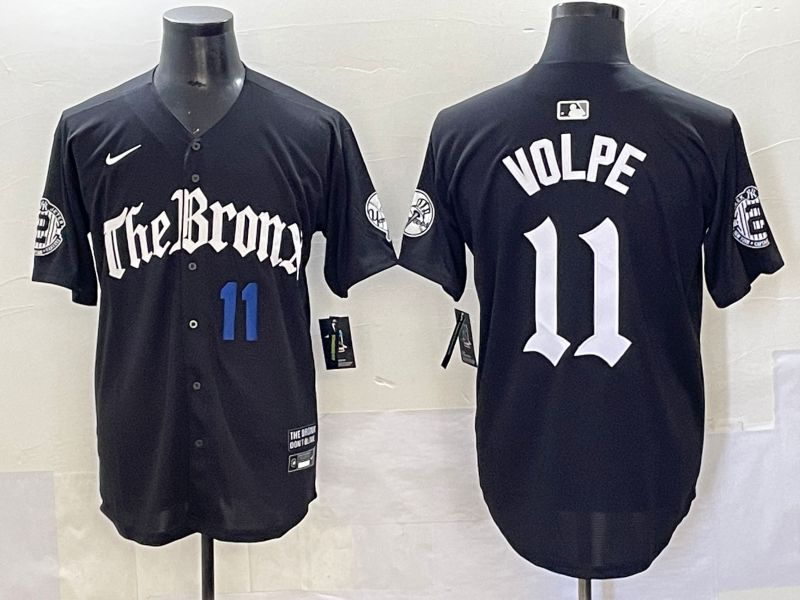 Men 2025 New York Yankees #11 Volpe Black Five generations Joint Name Nike MLB Jersey style 2->new york yankees->MLB Jersey